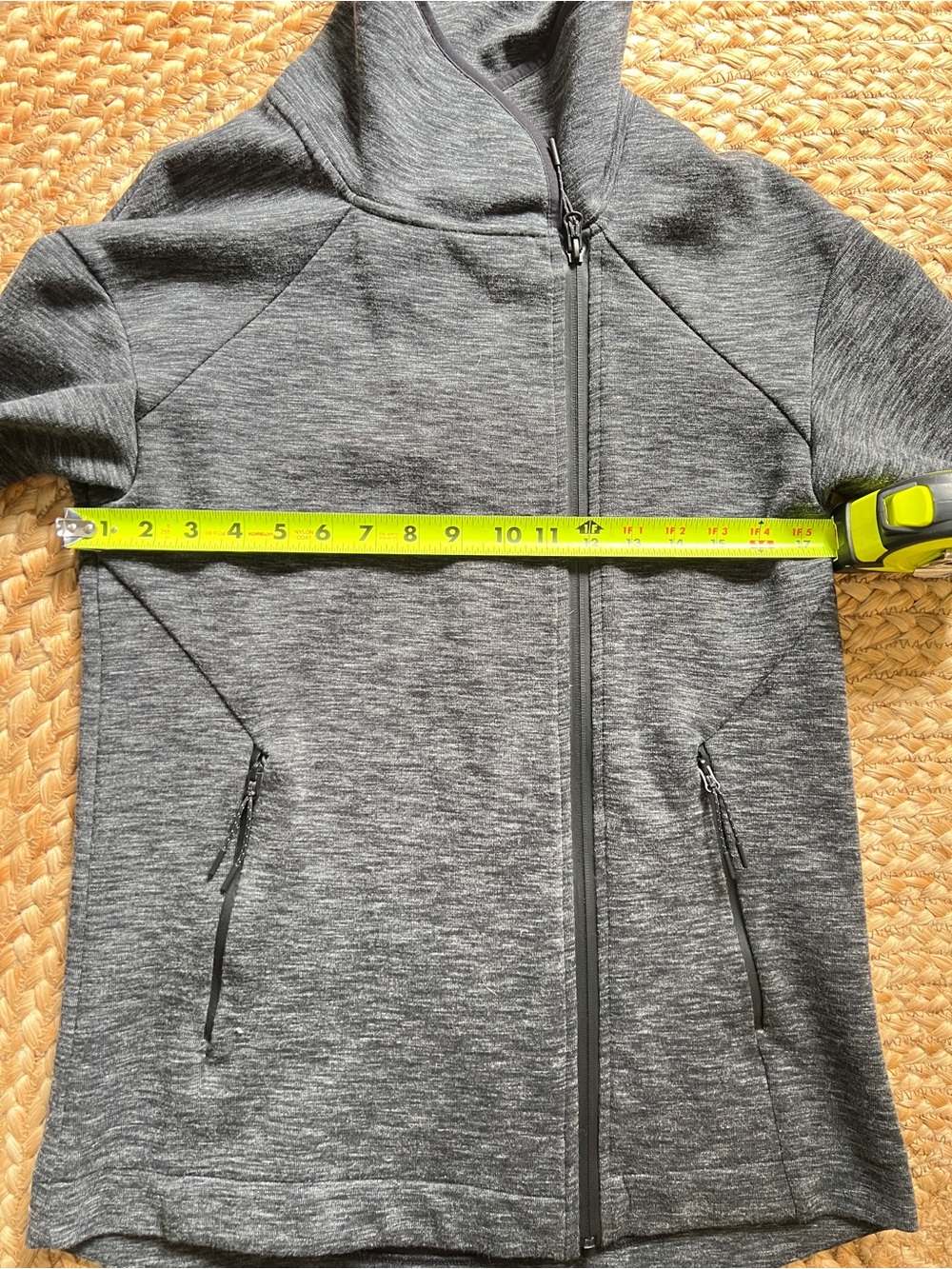 Champion Women’s Asymmetrical Funnel Neck Jacket Gray Heather Small - Picture 7 of 7